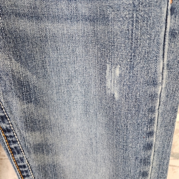 True Religion Joey Rainbow Stitch Low Rise Distressed Bootcut Jeans Blue Size 29 - Picture 5 of 15